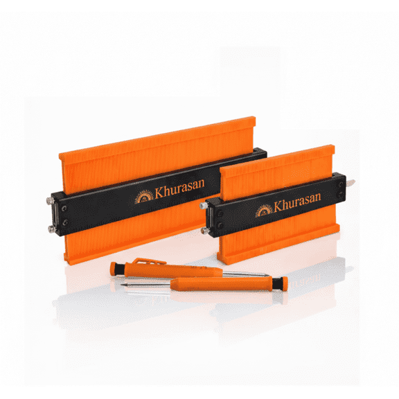 Khurasan 2-Piece Contour Gauge Set with Aluminum Lock, 10-Inch and 5-Inch