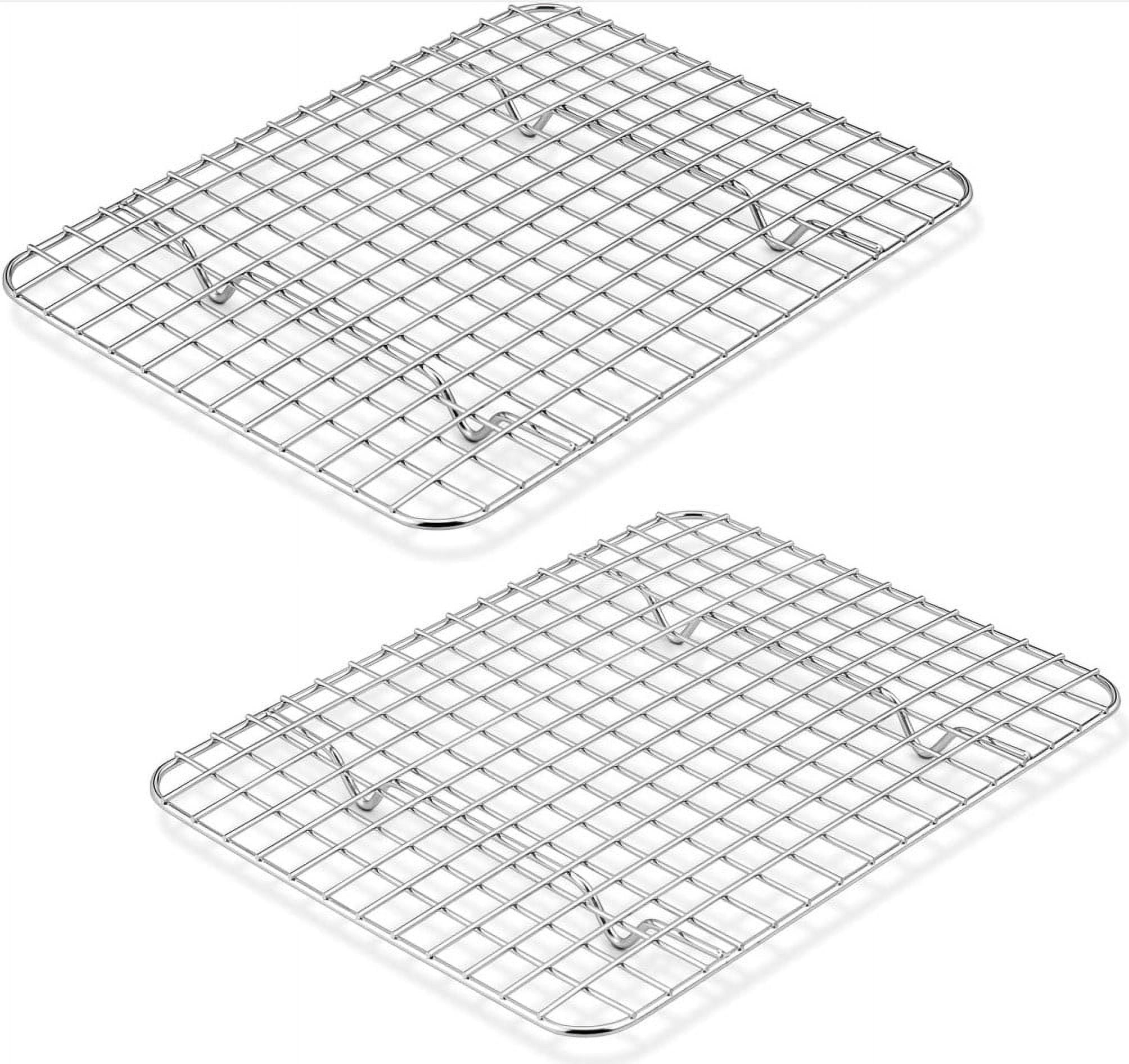 Baking Cooling Racks Pack of 4-16.6''x11.6'', P&P CHEF Stainless Steel Wire  Cooking Rack for Oven Use Cooling Drying Roasting, Non-toxic & Easy Clean