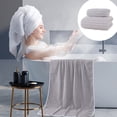 thumbnail image 1 of 2-Piece Corduroy Towel and Bath Towel Set - Soft, Thickened & Absorbent, 75x35cm + 140x70cm, Polyester, Gray/White/Blue/Pink, Safe & Durable for Home, Baby, Gym - Easy Care, Wrinkle Resistant, 1 of 7