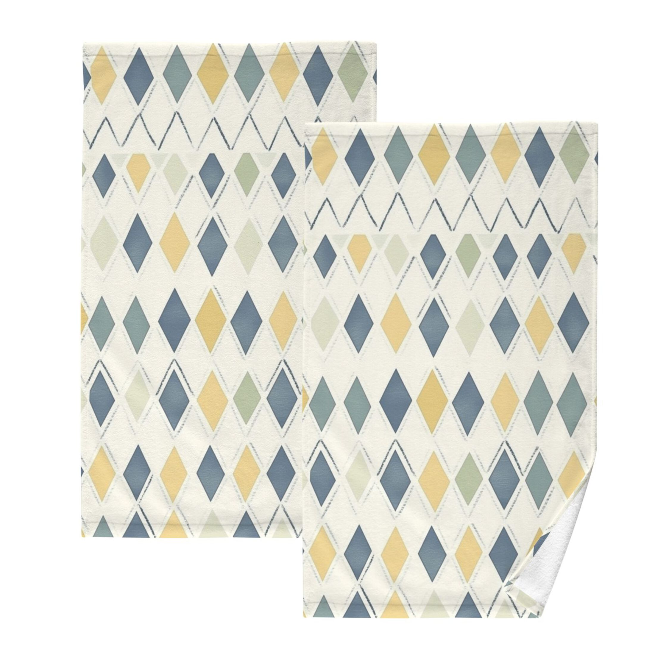 2 Piece Cotton Hand Bath Towels Face Towel, 16x28 Inches Towel Set for