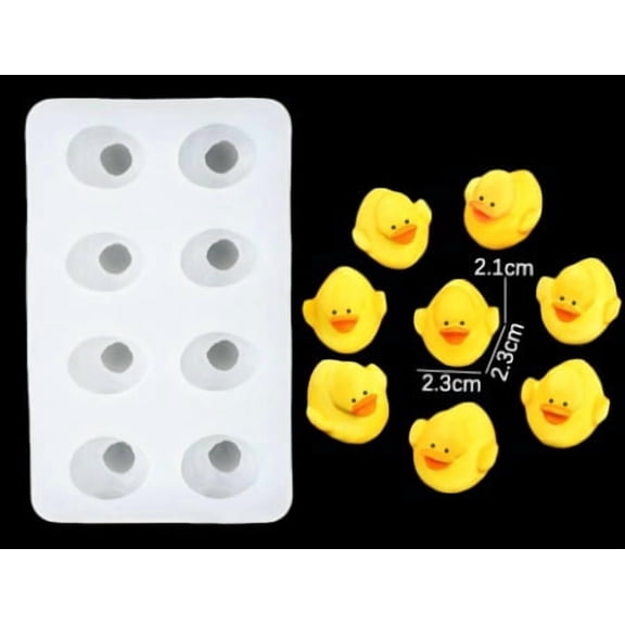 2-Piece Cute Duck Silicone Mold Set for Chocolates, Mousse, and Epoxy Resin Crafts