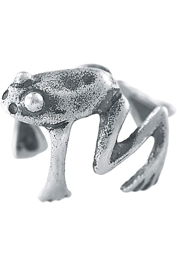 2 Piece Cute Frog Eaarings for Women 925 Sterling Silver Post Funny Stuff Frog Stud Earring Vintage Cool 3D Animal Ear Jacket Earring Easter Birthday Jewelry for Mom Wife Daughter