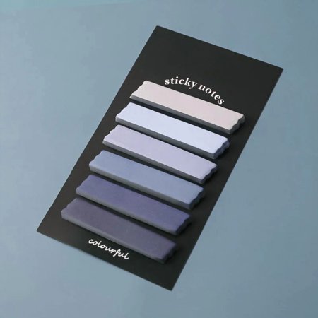 2 Piece Cute Morandi Gradient Sticky Notes Adhesive Memo Pad Index Notepad Stationery C