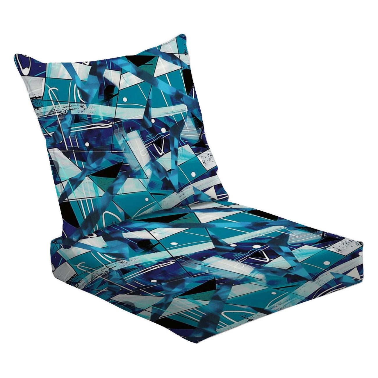 Piece Deep Seating Cushion Set Abstract Seamless Grunge Urban Pattern Geometric Elements