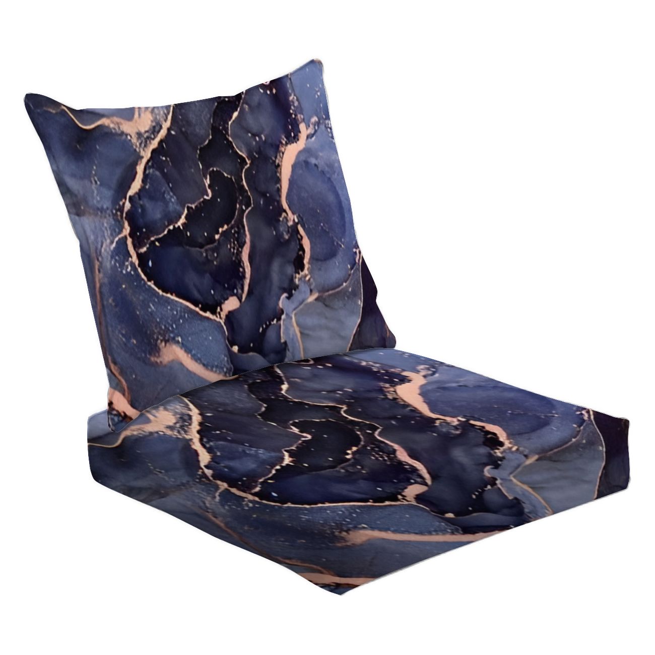 2Piece Deep Seating Cushion Set Currents translucent hues snaking