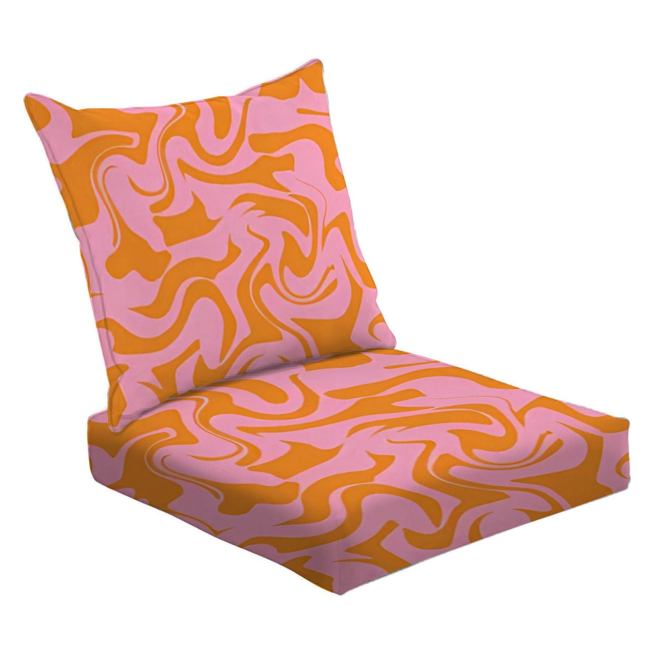 2 Piece Deep Seating Cushion Set Colorful bright summer Silhouette Abstract seamless pattern leaves Outdoor Chair Solid Rectangle Patio Cushion Set Walmart