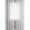 thumbnail image 1 of 2 Piece Delux High Woven Thread Window Sheer Curtains Grommet Panels 54" X 84" Total 108" X 84" Inch Length for Kitchen,Bedroom/Living Room Color: Light Grey, 1 of 1