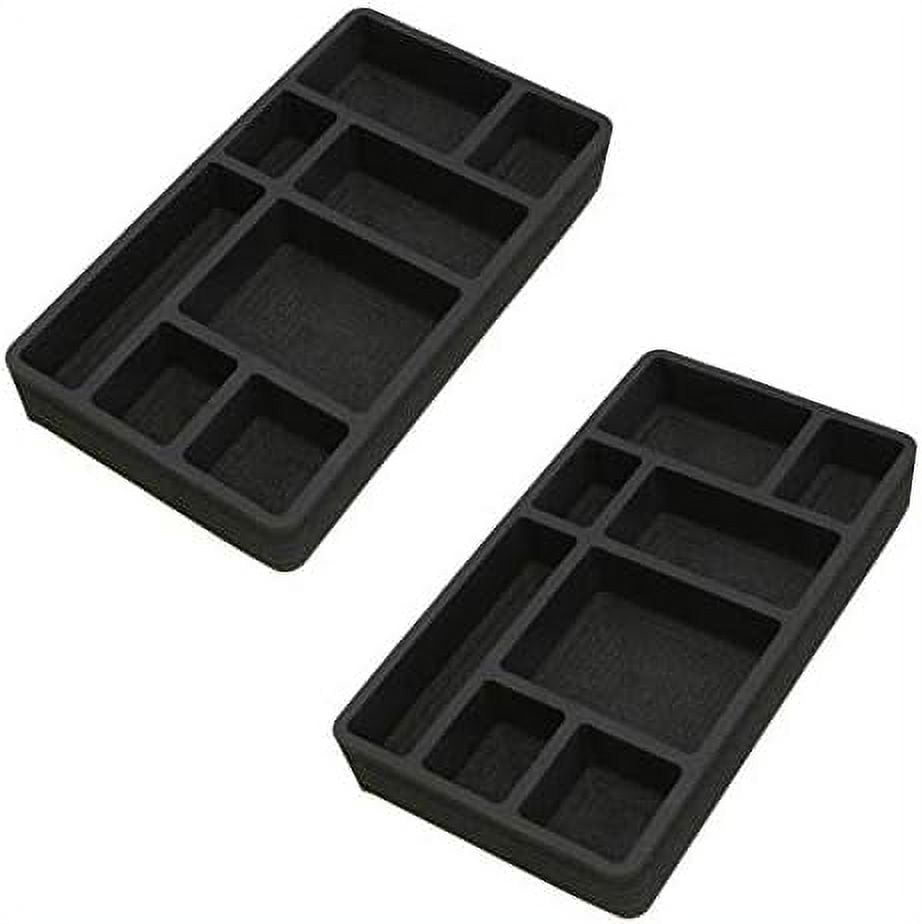 2 Piece Desk Drawer Organizers Tray NonSlip Waterproof Insert For