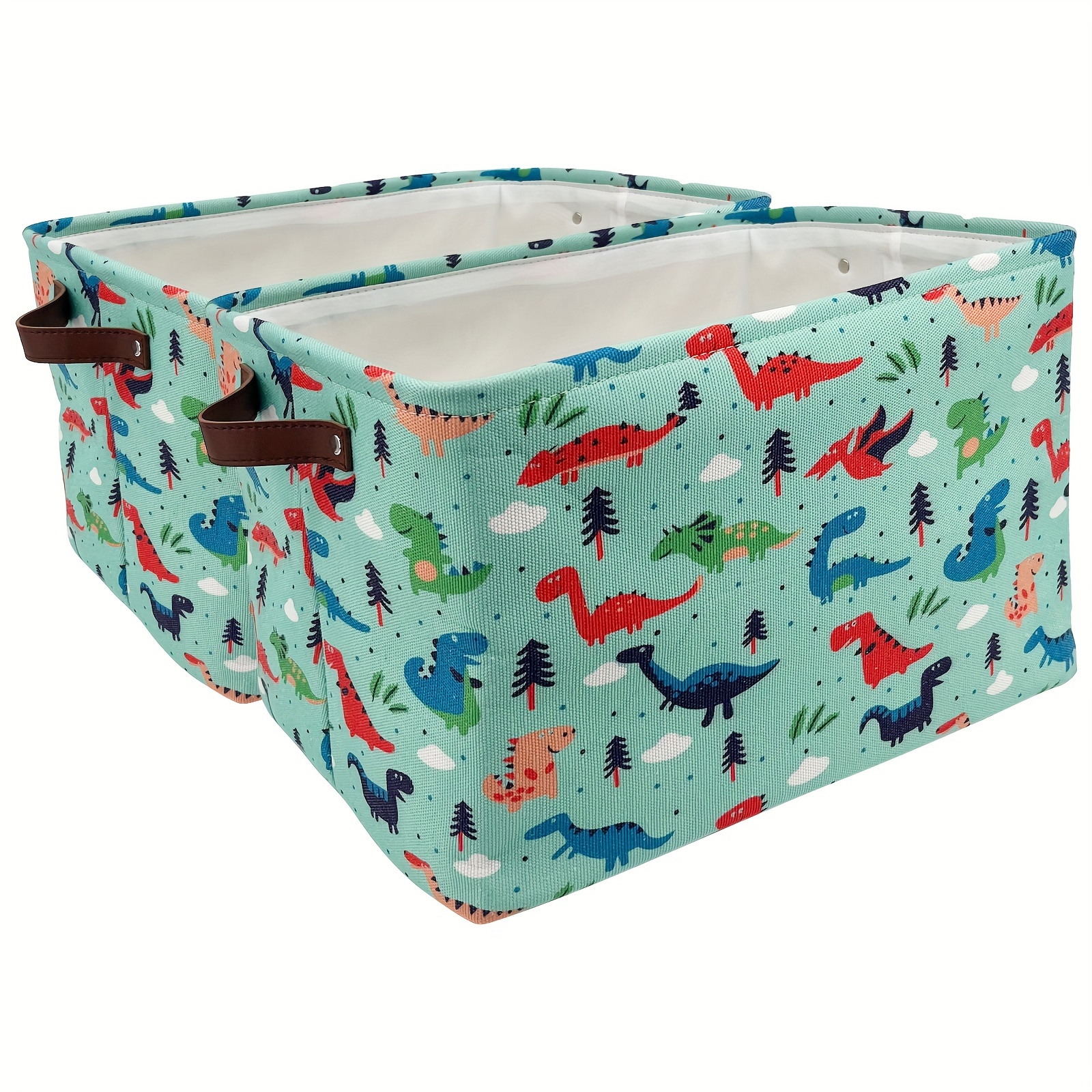 2Piece Dinosaur Toy Storage Box Cute Cartoon Pattern, Foldable