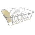 2 Piece Dish Drying Rack Set with Utensil Holder, Compact Sink Drainer ...
