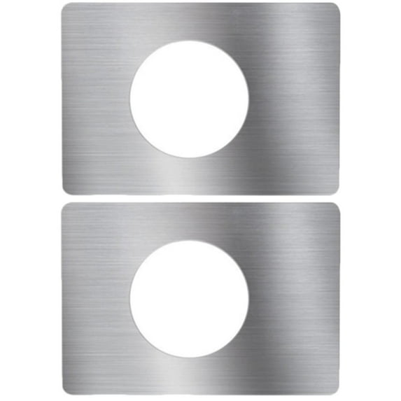 2-Piece Door Handle Cover Plate Repair Kit, Stainless Steel Wooden Door Lock Hole Cover Plate — Reinforcement Patches To Fix Loose Locks And Eliminate Door Handle Wobble