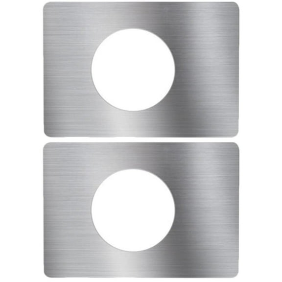 2-Piece Door Handle Cover Plate Repair Kit, Stainless Steel Wooden Door Lock Hole Cover Plate — Reinforcement Patches To Fix Loose Locks And Eliminate Door Handle Wobble