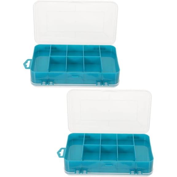 2-Piece Double-Sided Small Parts Organizer Box, PP Plastic Storage Container with Lids, for Hardware Nuts, Screws, and Electronic Components