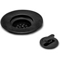 thumbnail image 1 of 2-Piece Drain Strainer & Stopper, Soft-Grip Rim, Small Storage, Carbon, 1 of 5