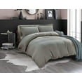 thumbnail image 1 of 2-Piece Duvet Cover Set, 1800 Thread Count, Button Closure, Solid Color - Cooling, Breathable Material- Wrinkle, Fade, Stain Resistant, Twin/Twin XL, Gray, 1 of 5