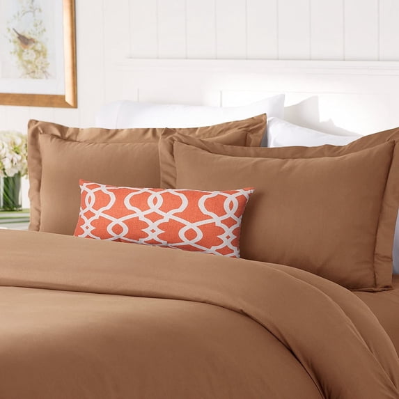 2 Piece Duvet Cover and Sham Set - Premium 1500 Brushed Microfiber - Easy Care, Wrinkle ResistantTwin/Twin XL, Taupe