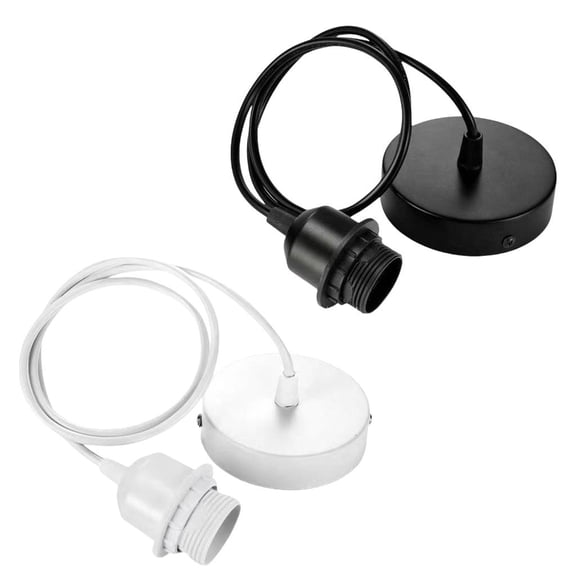 2 Piece E27 Screw Socket Lamp Holder With Cable For Chandelier Installation