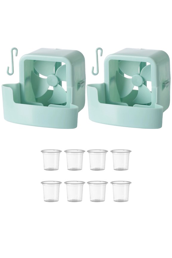 2-Piece Electric Fan Set With Adjustable Head Cooling Table Fans Summer Bundle