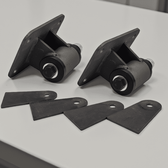 2-Piece Engine Mount Kit, Mild Steel Universal LS Swap Brackets for LS1 LS2 LS3 LS6 Engines 4.8L-6.2L