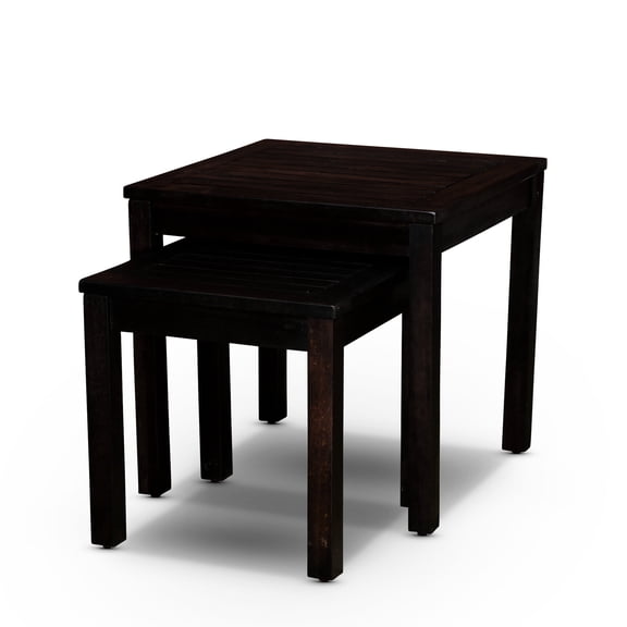 2 - Piece Eucalyptus Nesting Tables | Enhance Outdoor Entertaining Experience | Crafted from Eucalyptus with 3 Finishes | Solve the Problem of Outdoor Furniture Storage