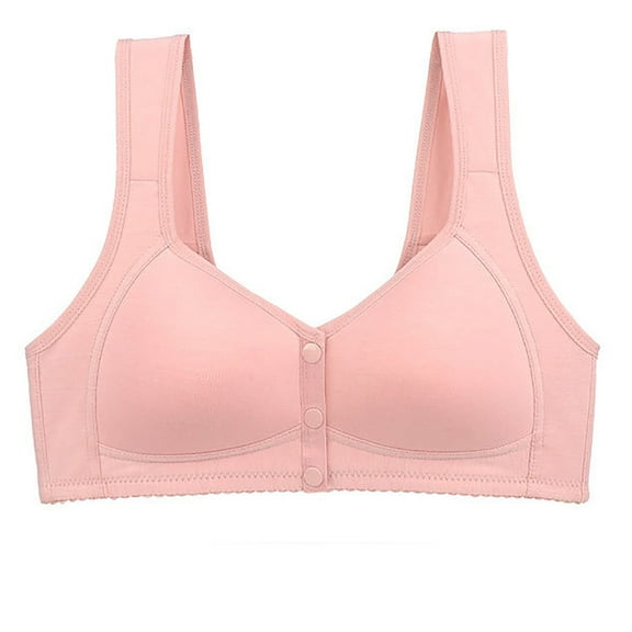 2 Piece Everyday Bra for Senior Women, Front Closure Bras for Older Women, 2025 Soft Full Coverage No Underwire Bra