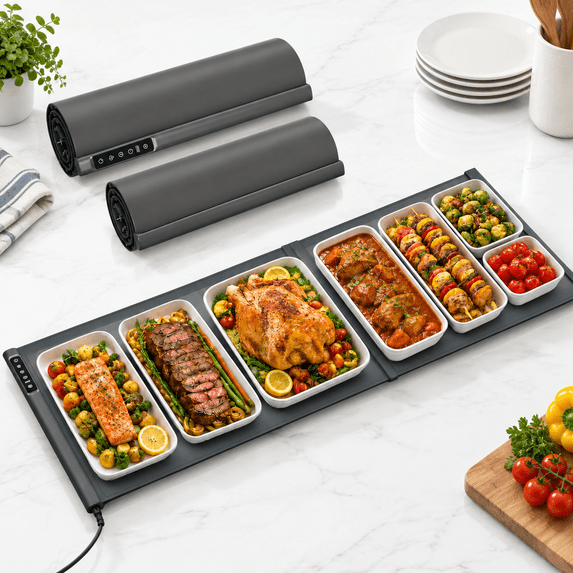 2 Piece Extendable Electric Buffet Server, 42