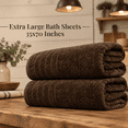 2 Piece Extra Large Brown Cotton Bath Sheets, 35 x 70 Inches - Walmart.com