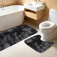 thumbnail image 1 of 2-Piece Extra Long Bathroom Mat Set, Soft Absorbent Non-Slide Thick Rugs for Toilet & Shower, Washable Quick-Dry Dark, 1 of 6