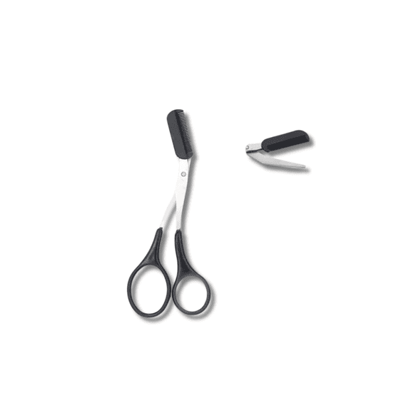 2-Piece Eyebrow Scissors Set with Precision Comb Guard