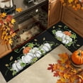 thumbnail image 1 of 2-Piece Fall Pumpkin & Maple Leaf Doormat Set - Halloween Thanksgiving Non-Slip Floor Mats for Bathroom, Kitchen, Porch - Super Soft Polyester Entryway Rug (40x60cm & 40x120cm, Multicolor), 1 of 6