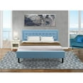 thumbnail image 1 of 2 Piece Fannin Bedroom Furniture Set - Denim Blue, Black & Wire Brushed Butter Cream, 1 of 1