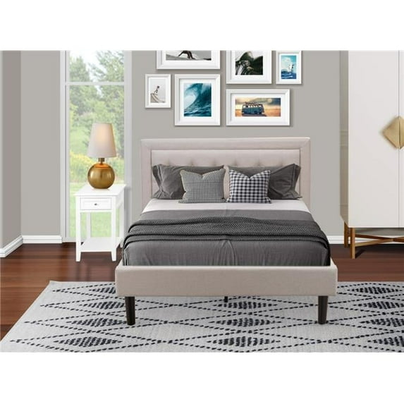 2 Piece Fannin Bedroom Furniture Set - Mist Beige, Black & Distressed Jacobean