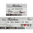 thumbnail image 1 of 2 Piece Farmhouse Kitchen Rug Set, Home Decor Kitchen Sink Rugs and Mats, Non Skid Washable Absorbent Microfiber Rustic Kitchen Floor Carpet 17"x47"+17"x30", 1 of 1