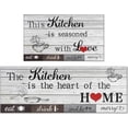 thumbnail image 1 of 2 Piece Farmhouse Kitchen Rug Set, Home Decor Kitchen Sink Rugs and Mats, Non Skid Washable Absorbent Microfiber Rustic Kitchen Floor Carpet 17"x47"+17"x30", 1 of 6