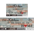 thumbnail image 1 of 2 Piece Farmhouse Kitchen Rug Set, Home Decor Kitchen Sink Rugs and Mats, Non Skid Washable Absorbent Microfiber Rustic Kitchen Floor Carpet 17"x47"+17"x30", 1 of 6