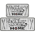 2 Piece Farmhouse Kitchen Rug Set, Home Kitchen Sink Rugs and Mats Non