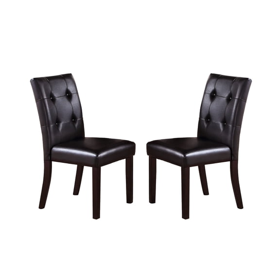 2 - Piece Faux Leather Dining Set / Ideal for Family Dinners