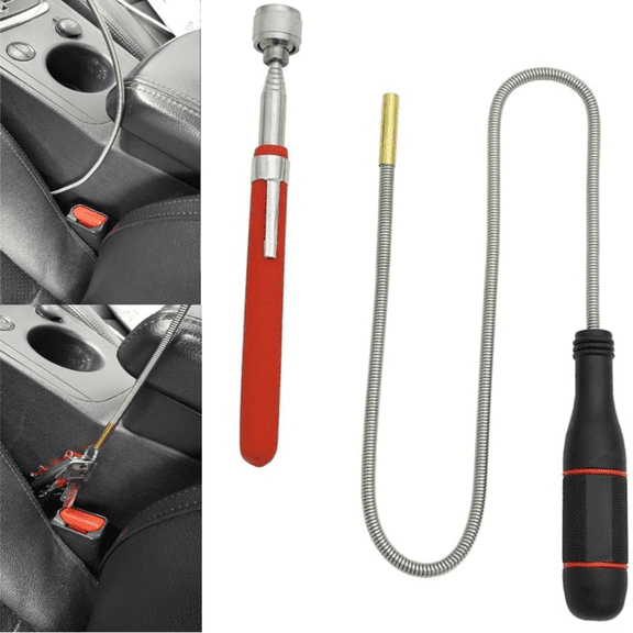 2-Piece Flexible and Telescoping Magnetic Pickup Tools with Flexible & Telescoping Grabbers (10 lb Lift)
