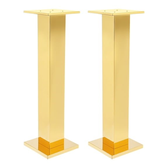 2-Piece Flower Stands, 100cm Tall Stainless Steel Column Wedding Flower Stand, Flower Stand for Wedding Anniversary & Birthday Party Decor (Gold)