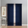 thumbnail image 1 of 2 Piece Fully Stitched Sheer Voile Window Panel Curtain Drape Set, 1 of 1