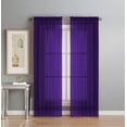 thumbnail image 1 of 2 Piece Fully Stitched Sheer Voile Window Panel Curtain Drape Set, 1 of 1