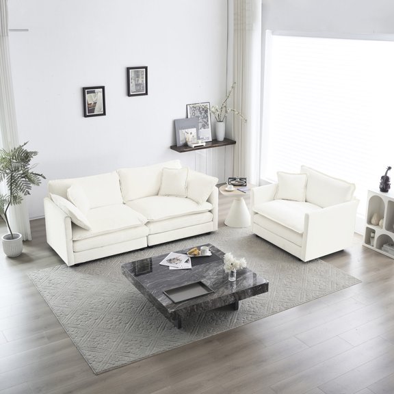 2-Piece Furniture Set - Sturdy Frame & Soft Seating - Various Places - Support Your Body