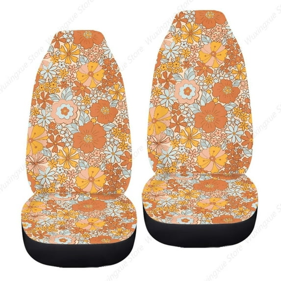 2 Piece Galaxy Car Seat Covers Front Seats Bucket Vehicle Seat Protector Universal Seat Covers for Cars SUV Sedan Van Trucks