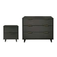 thumbnail image 1 of 2-Piece Granville Standard Dresser and Nightstand Set - Solid Wood in Dark Gray, 1 of 7
