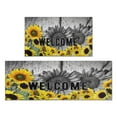thumbnail image 1 of 2 Piece Grey Sunflower Flowers Rug Kitchen Rug Set, Decor Kitchen Rugs, Absorbent Non-Slip Washable Floor Mats, Home Indoor Runner Rugs 17"x47"+17"x30", 1 of 7