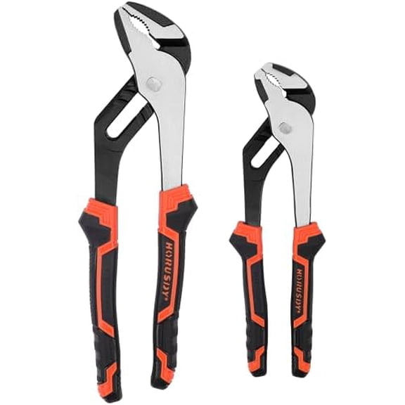 2-Piece Groove Joint Plier Set, 8" & 10" Adjustable Water Pump Pliers, Straight Jaw Tongue and Groove Pliers for Plumbing, Pipe Fittings, Nuts, Bolts, and Home Repair$$Tools & Hardware Other