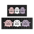 thumbnail image 1 of 2 Piece Halloween Plaid Kitchen Rug Sets Evil Pumpkinm Cute Ghost Kitchen Runner Anti Fatigue Rugs for Kitchen Floorfor Bathroom Room (47x17+30x17 Inches), 1 of 7