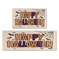 thumbnail image 1 of 2 Piece Halloween Plaid Kitchen Rug Sets Pumpkin Witch Bat Spider Kitchen Floor Mat Absobent Kitchen Floor Matfor Outdoor Bedroom (47x17+30x17 Inches), 1 of 7