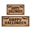 thumbnail image 1 of 2 Piece Halloween Plaid Kitchen Rug Sets Pumpkin Witch Bat Spider Kitchen Floor Mat Anti Fatigue Rugs for Kitchen Floorfor Cook Home Decor (47x17+30x17 Inches), 1 of 7