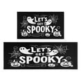 thumbnail image 1 of 2 Piece Halloween Plaid Kitchen Rug Sets Pumpkin Witch Bat Spider Kitchen Runner Non Slip Kitchen Floor Matfor Bath Cooking (47x17+30x17 Inches), 1 of 7